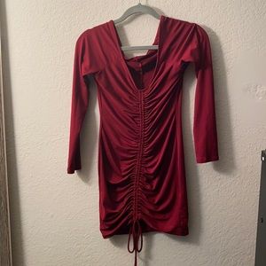 Burgundy fashion nova dress